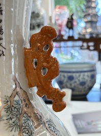 A Chinese qianjiang cai 'Taoist' vase, signed Wang Xingli 汪興黎, 19/20th C.
