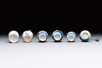 18 Chinese blue and white wares, Kangxi and later