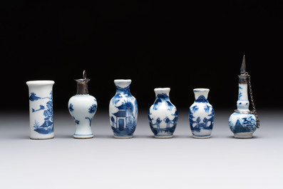 18 Chinese blue and white wares, Kangxi and later
