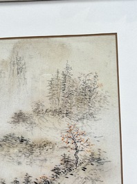 Liao Xinxue 廖新学 (1900-1958): 'Mountainous landscape', ink on silk, 20th C.