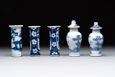 18 Chinese blue and white wares, Kangxi and later