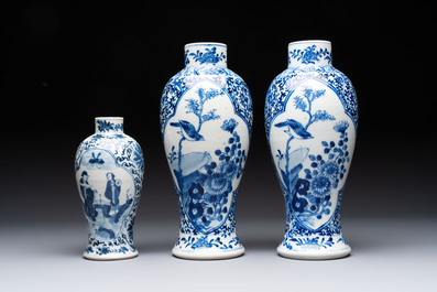 18 Chinese blue and white wares, Kangxi and later