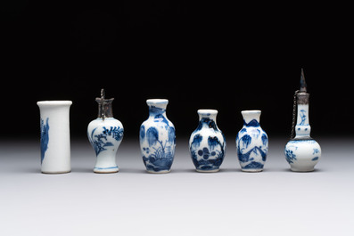 18 Chinese blue and white wares, Kangxi and later