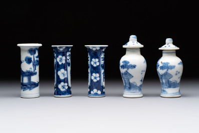 18 Chinese blue and white wares, Kangxi and later