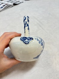 A Chinese blue and white 'Bleu de Hue' lime pot for the Vietnamese market, 19th C.