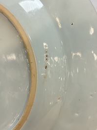 A rare Chinese Dutch-decorated 'The miracle of Zaandam' plate and cup, Qianlong