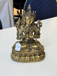 An extremely rare and fine Chinese gilt-bronze Buddha, inscribed 大明正統己未金川比丘昌靜捐資命工造, Zhengtong mark and of the period, dated 1439