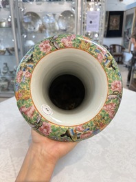 Two Chinese Canton famille rose vases with narrative design, 19th C.