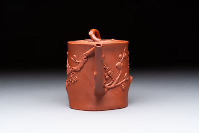 A Chinese Yixing stoneware 'double' teapot, 18th C.