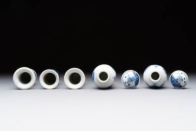 18 Chinese blue and white wares, Kangxi and later