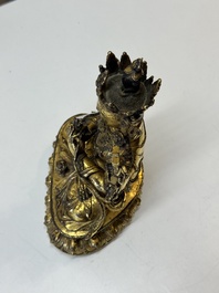 An extremely rare and fine Chinese gilt-bronze Buddha, inscribed 大明正統己未金川比丘昌靜捐資命工造, Zhengtong mark and of the period, dated 1439