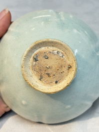 A Chinese qingbai incised lobed bowl, Song