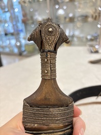 Three Omani Khanjars, one with Rhinoceros horn hilt, 19th C.