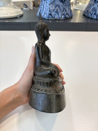 A Sino-Tibetan bronze Bodhisattva, a Thai Buddha and a phurba, 18/19th C.