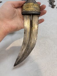 Three Omani Khanjars, one with Rhinoceros horn hilt, 19th C.