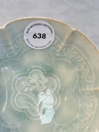 A Chinese qingbai incised lobed bowl, Song