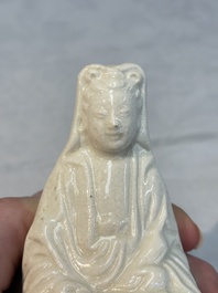 A Chinese Dehua blanc de Chine 'Kuixing' group and a Guanyin, 19th C.