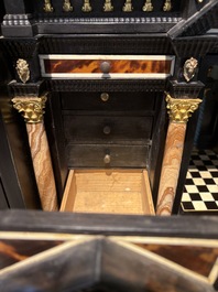 A fine Italian tortoiseshell- and ebony-veneered cabinet, Florence, 17th C.