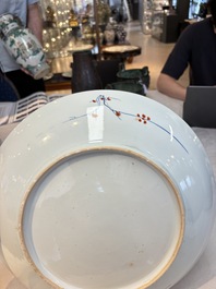 A Chinese doucai dish with floral design, Kangxi