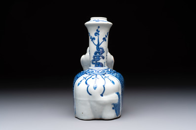 A Chinese blue and white 'elephant' kendi, Wanli