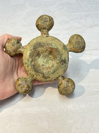 A Chinese archaic bronze horse bell ornament, Western Zhou