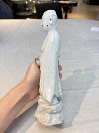 A Chinese Dehua blanc de Chine 'Kuixing' group and a Guanyin, 19th C.