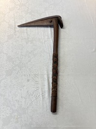 A rare wooden 'Porowa Ra Maru' or 'bird-head' club, Kanak peoples, New Caledonia, 19th C.