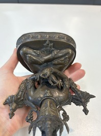 A Sino-Tibetan bronze Bodhisattva, a Thai Buddha and a phurba, 18/19th C.