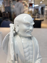 A Chinese Dehua blanc de Chine Damo, Dehua and He Chaozong 何朝宗 mark, 19th C.