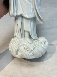 A Chinese Dehua blanc de Chine Damo, Dehua and He Chaozong 何朝宗 mark, 19th C.
