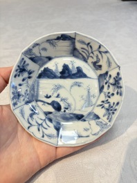 16 Chinese blue and white wares, Kangxi/Yongzheng