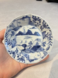 16 Chinese blue and white wares, Kangxi/Yongzheng