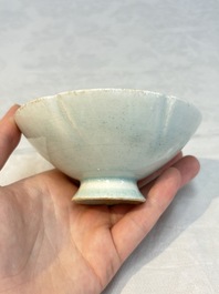 A Chinese qingbai incised lobed bowl, Song