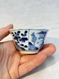 16 Chinese blue and white wares, Kangxi/Yongzheng