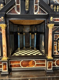 A fine Italian tortoiseshell- and ebony-veneered cabinet, Florence, 17th C.