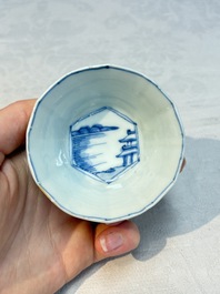 16 Chinese blue and white wares, Kangxi/Yongzheng