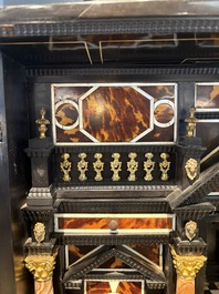 A fine Italian tortoiseshell- and ebony-veneered cabinet, Florence, 17th C.