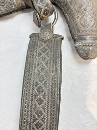 Three Omani Khanjars, one with Rhinoceros horn hilt, 19th C.