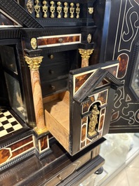 A fine Italian tortoiseshell- and ebony-veneered cabinet, Florence, 17th C.