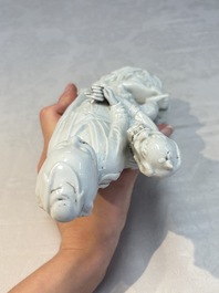 A Chinese Dehua blanc de Chine 'Kuixing' group and a Guanyin, 19th C.