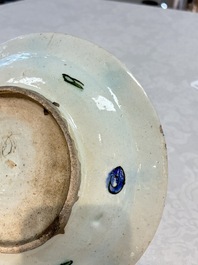 A polychrome Iznik pottery dish with stylised floral design, Turkey, ca. 1600