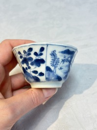 16 Chinese blue and white wares, Kangxi/Yongzheng