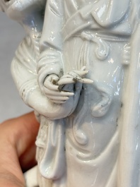 A Chinese Dehua blanc de Chine 'Kuixing' group and a Guanyin, 19th C.