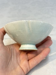 A Chinese qingbai incised lobed bowl, Song
