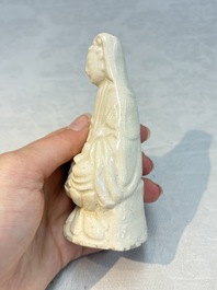 A Chinese Dehua blanc de Chine 'Kuixing' group and a Guanyin, 19th C.
