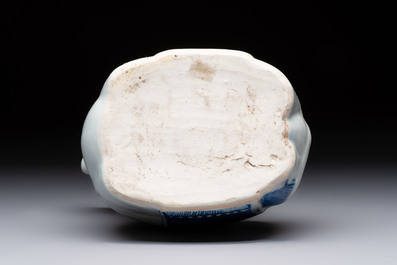 A Chinese blue and white 'elephant' kendi, Wanli