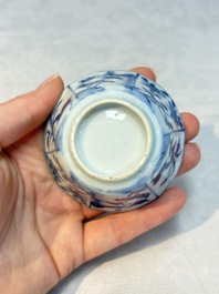 16 Chinese blue and white wares, Kangxi/Yongzheng