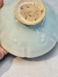A Chinese qingbai incised lobed bowl, Song