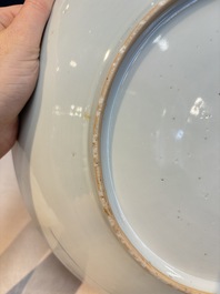 A Chinese doucai dish with floral design, Kangxi