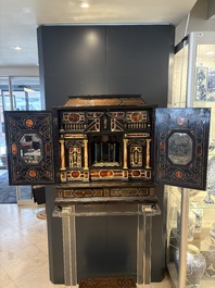 A fine Italian tortoiseshell- and ebony-veneered cabinet, Florence, 17th C.